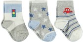 Set van 3 paar babysokken jongens - Verkeer baby sokjes