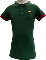 KAET - Polo - T-shirt- Meisjes -  (140/146) -Groen-Rood