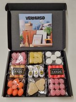 Oud Hollands Snoep Pakket | Box met 9 verschillende populaire ouderwets lekkere snoepsoorten en Mystery Card 'Verhuisd' met geheime boodschap | Verrassingsbox | Snoepbox