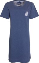 Irresistible Dames Nachthemd - 100% Katoen - Blauw - Maat S
