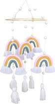 Baby mobiel - Regenboog - Roze/Geel/Blauw - Kinderkamer - Wieg accessoire - Babykamer - Kraam cadeau