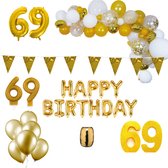 69 jaar Verjaardag Versiering Pakket Goud XL