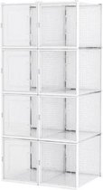 NumberOne® Transparante Schoenendoos Set van 8 - Wit - Stapelbaar - Doorzichtige Deur