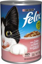 12x Felix - kattenvoer blik met zalm en forel in gelei - 400g