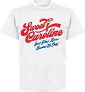 Sweet Caroline T-shirt - Wit - 5XL