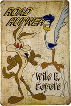 Road runner - Metalen bord - Metalen decoratie - Wandbord - UV bestendig - 20 x 30cm - Metalen decoratie - Wandborden - Bar decoratie - Cadeau - Eco vriendelijk - Cave & Garden