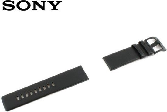 Sony SmartWatch 2 Horlogebandje - Zwart van leer