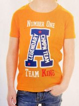 Jongens T-shirt -  - Voor Koningsdag - Holland - Nr1 - Maat: 86/92 - Oranje - Nederland - WK 2022