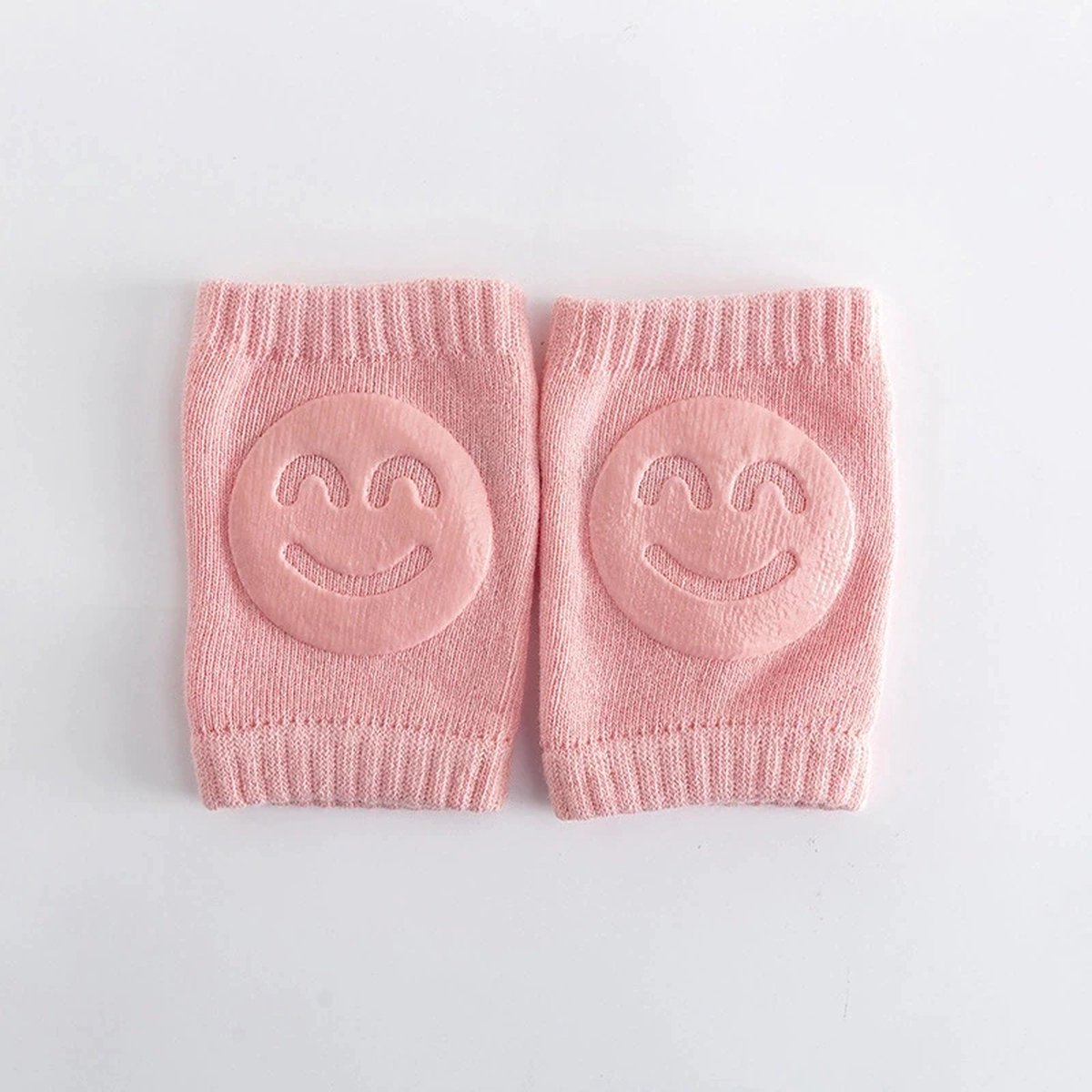 Kniebeschermers Voor Kruipmouwen - Baby Knee Pad - Baby Kniebeschermers - Unisex Katoen Met Rubberen Smiley - Peuter-Antislipbeschermer- 06-24 Maanden