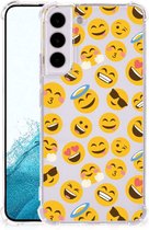 Hoesje met Tekst Geschikt voor Samsung Galaxy S22 Telefoonhoesje met doorzichtige rand Emoji