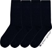 green-goose® Bamboe Sokken | 4 Paar | Maat 39 - 44 | Zwart | Duurzaam en Comfortabel | 95% Bamboe
