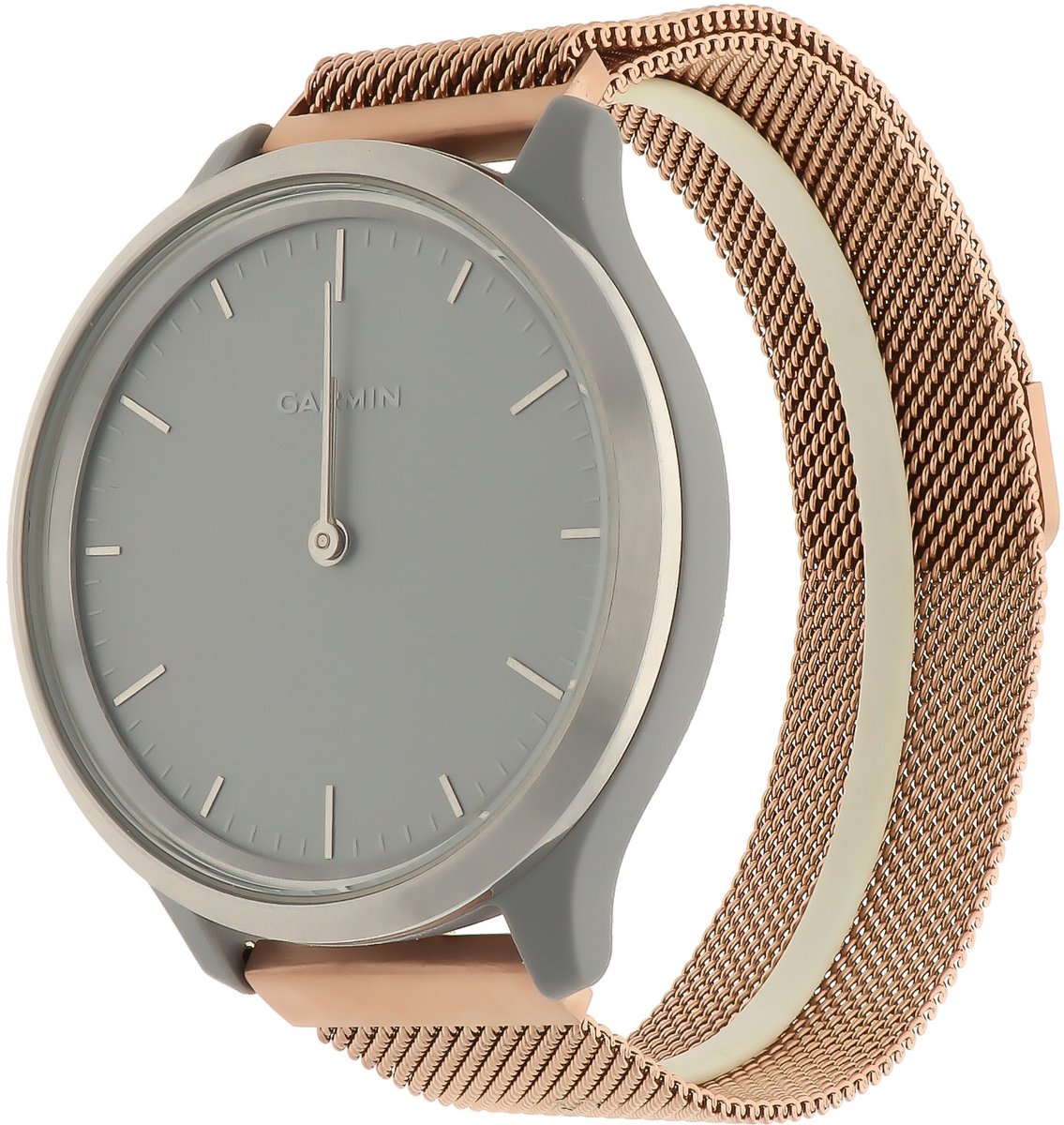 123watches milanese band - rose goud - 22mm - Geschikt voor Garmin Vivoactive 4 / Venu 2 & 3 / Forerunner 255 & 265 / Overige smartwatches met 22mm bandje