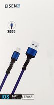 Eisenz EZ868 | Apple kabel | iPhone kabel | Usb naar lightning | Super sterk Telefoon kabel | 2 meter iPhone kabel | #2022