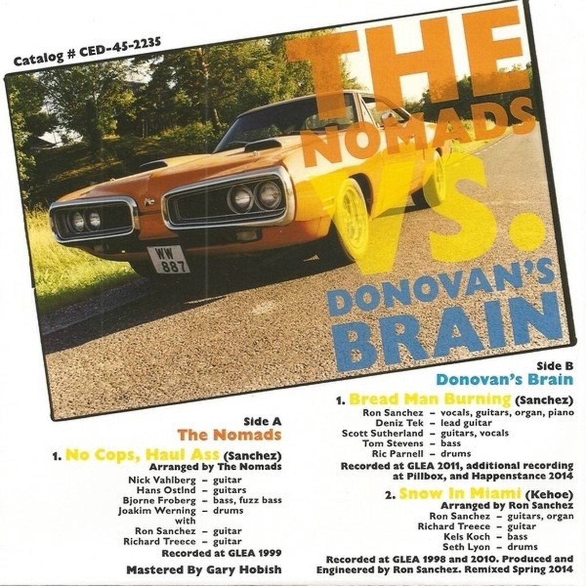 Nomads vs Donovan's Brain - No Copes, Haul Ass (7" Single) (Coloured Vinyl)