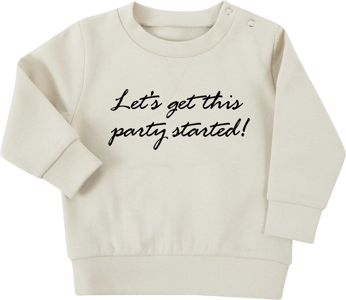 Sweater Kids - Beige MT 18-24 MND 92 CM - Let's Get This Party Started - Duurzame Kinderkleding