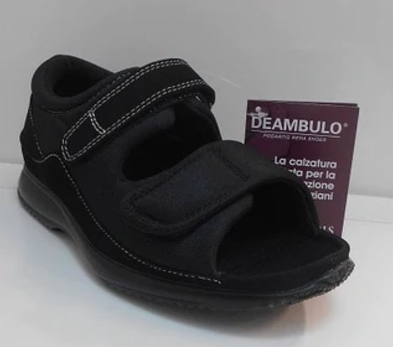 PODARTIS Chaussures de diabète unisexe Deambulo open - Zwart - Taille 38 (SA501)