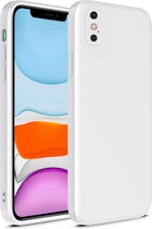 Smartphonica iPhone X/Xs siliconen hoesje met zachte binnenkant - Wit / Back Cover geschikt voor Apple iPhone X/10;Apple iPhone Xs