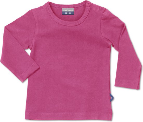 Silky Label t-shirt supreme pink - lange mouw - maat 62/68 - roze