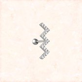Jobo by Jet - Piercing foudre - Piercing femme - Piercing oreille - Boucle d'oreille - Argent - Diamants