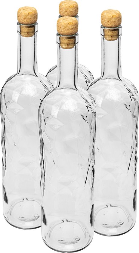 Puurmaken flessen frozen land of met kurk 1 liter 4 stuks | bol.com