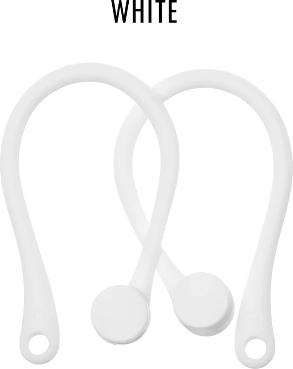 DW4Trading Airpod oorhaakjes - anti lost earhook - set van 2 stuks - siliconen wit
