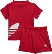 adidas Originals Big Trefoil Sts Ensemble de survêtement Enfants , rouge 3/6 mois