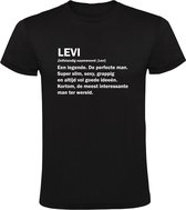 Levi grappig Heren t-shirt | verjaardag | cadeau | kado | shirt | Zwart