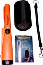 Détecteur de métaux Pinpointer 100% étanche à Water Monoclonius Oranje Top-Pointer adapté à l'eau avec fonction LED / son / vibration sensibilité réglable pour adultes comme enfants débutants à avancés