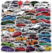 Auto Stickers - Muscle Cars - set 50 stuks - Laptop Stickers - Stickervellen