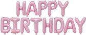 Joya Beauty® Happy Birthday Ballonnen Roze | Verjaardag Folie Ballon | Feestversiering | Helium Ballon Slinger | Feest Decoratie | Roze