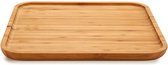 Bamboe houten broodplank/serveerplank vierkant 30 cm - Dienbladen van hout