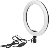 Selfie LED Ring Light 26CM Dimmable Photography Camera Phone Ring Lamp Met Spiegel en Bluetooth Afstandsbediening Zonder Stand ........ HiCHiCO
