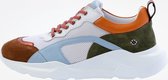 KUNOKA IZZI platform sneaker brown and kaki - Sneakers Dames - maat 38 - Wit Bruin Blauw Groen Oranje