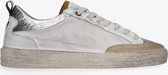 Yellow cab | Vulcan women 1-g white/gold metallic low lace up - off white dirty sole | Maat: 39