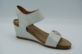 Ca'shott 8020 Sandaal sleehak- white coria- maat39