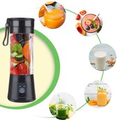 LiveProducts FLAREMORE blender - Draagbare Elektrische Smoothie Maker - Handheld Milkshake Maker - Usb Oplaadbare Mini Vruchtensap Blender - 360 ml - zwart/doorzichtig -