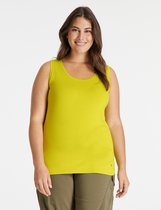 SAMOON Dames Basic top met afgeronde zoom