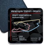 ILOJ onderzetter - Formule 1 circuit - Verenigde Staten - Miami International Autodrome - 2022 - vierkant