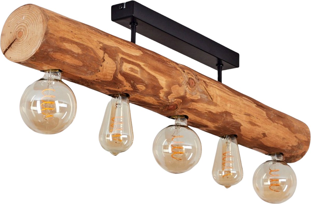 Gewei Hanglampen Kroonluchter Antiek Hout Hanglamp Vintage Plafondlamp Eettafel Bruine Hars Lampen Zwarte Hanglamp E14 Licht Verlichting Eetkamer Woonkamer Slaapkamer Decoratie 6 Lampjes