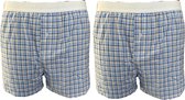 Embrator mannen Boxershorts 2-stuks geruit maat L