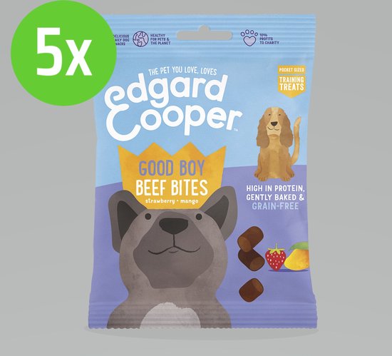 Foto: Edgard cooper rund bites voor honden hondensnack 50g 5 zakken