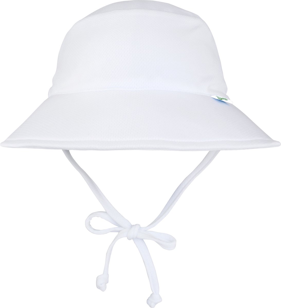 green sprouts - ademend baby buckethoedje - wit - 9-18m