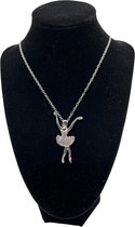 Ballerina, Ballet Balletdanseres, Ketting, Hanger, Multi Kleuren, Staand, Ovatie,  Elegante Houding