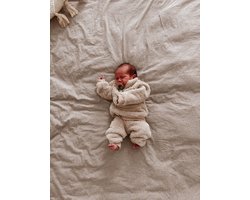Product: Teddy Two-Piece Beige 9-12 romper set - baby born kleertjes - baby born - rompertjes baby - Baby romper - Baby kleding - rompertjes - romper lange mouw - baby kleding jongens - baby kleding meisje - baby product for you- baby pakje - Kinder kleding, van het merk 