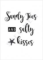 A6 enkele quote kaarten sandy toes - 50 stuks | excl. envelop wenskaarten groothandel