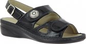 Hallux sandalen met stretch inzet - Zwart - Varomed - Isabelle - mt43