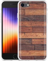 iPhone SE 2022 Hoesje Houten planken - Designed by Cazy