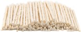 Witte gedraaide staafjes 7/8mm 100st. - hondensnack - kauwbot - hondenbot -