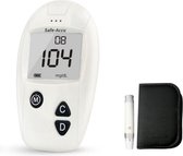 JZIKI - Glucosemeter - Bloedsuikermeter - Suikerspiegelmeter - Diabetes meter - Opbergdoos - Bloedafname pen - Wit -