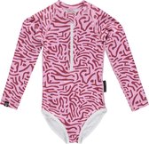 Beach & Bandits - UV-zwempak voor meisjes - Coral Floral - Paars - maat 128-134cm